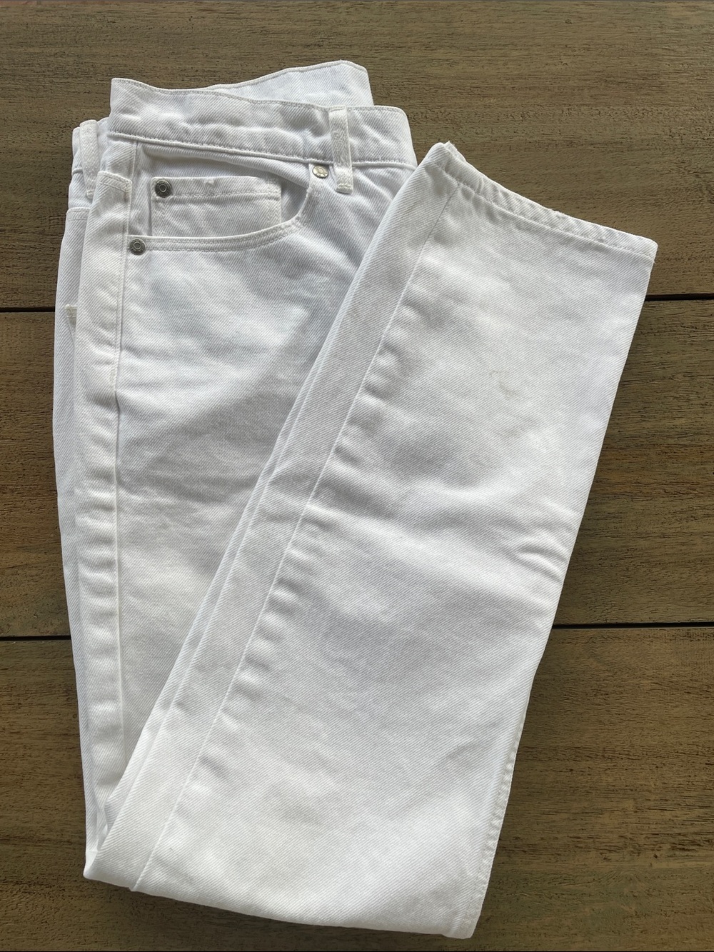 La Vie by Rebecca Taylor White Cropped Straight-Leg Jeans